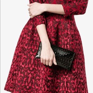 Alaia Black and White Clutch